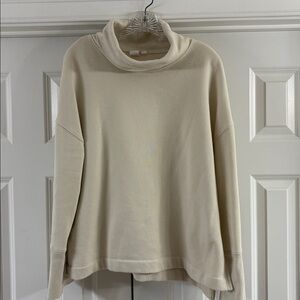 GAP Split Hem Turtleneck Sweatshirt/Top. Chino. Fleece Lined. M. Great Shape!